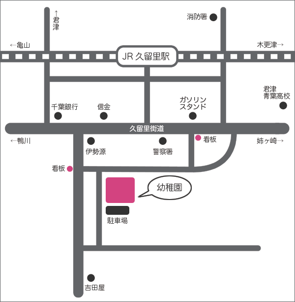 久留里カトリック幼稚園の地図